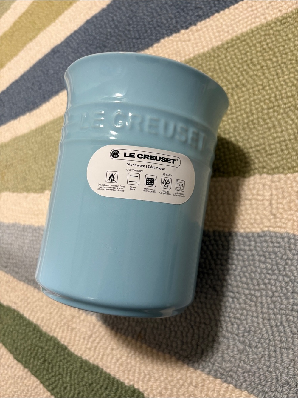 LE CREUSET STONEWARE 1L UTENSIL CROCK IN Sky Blue